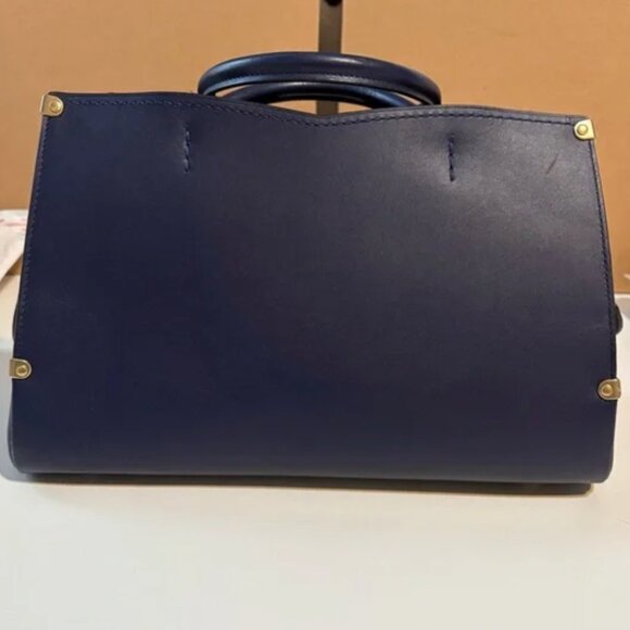 Coach Mason Carryall in Cadet Blue • Snakeskin Trim • Structured Tote • No Strap - Picture 7 of 15